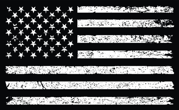 American Distressed Flag Design. USA Grunge Flag Design