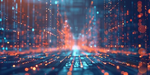 Obraz premium Digital transformation conceptual for next generation technology era