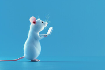 Mouse using smartphone technology concept.
