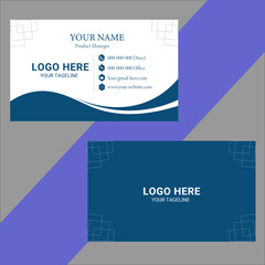  A modern creative business card templat.clean business card simple layout corporate business name card.flat template blue colours luxury background  print templat.