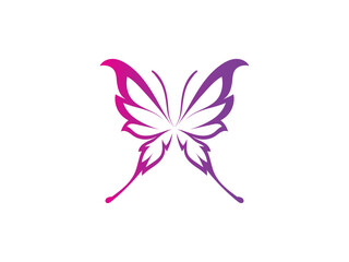 Vector butterfly abstract logo colorful