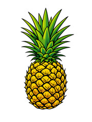 Minimalist Pineapple Logo Design in Vector Format