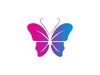 Vector butterfly abstract logo colorful