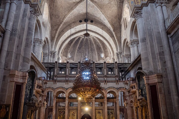 Fototapeta na wymiar Church of the Holy Sepulcher, Jerusalem, historical part of old city, Israel