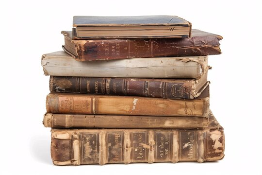 a stack of old books