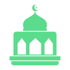 Flat Eid Mubarak Icons Element Illustration
