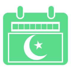 Flat Eid Mubarak Icons Element Illustration