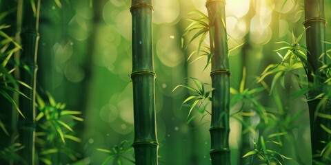 Background Texture Pattern in the Style of Bamboo Zen - Clean lines and natural growth patterns for a peaceful vibe created with Generative AI Technology