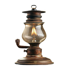 Vintage Oil Lamp, transparent background, isolated image, generative AI