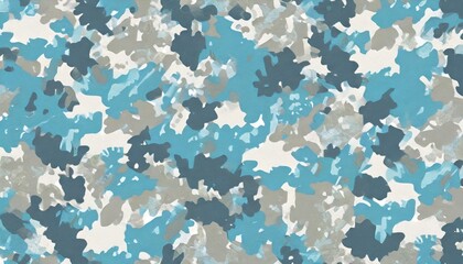 seamless rough light pastel blue and white camouflage fabric pattern cute contemporary abstract playful paintball camo background texture boy s clothing baby shower nursery wallpaper