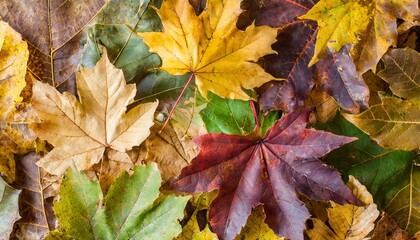 Naklejka na ściany i meble autumn or fall leaves texture abstract background
