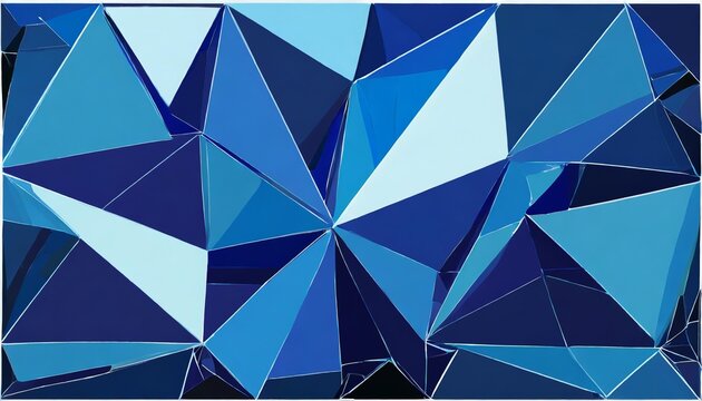 rich blue polygons intricately arranged
