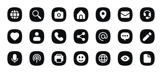 Universal Contacts Icons Pack - Essential Symbols for Communication