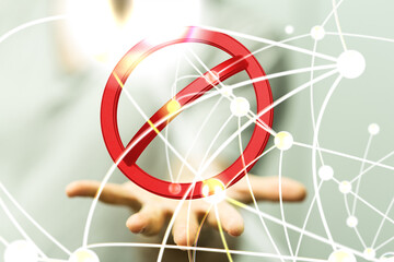 Financial stock graph has down from virus corona outbreak..