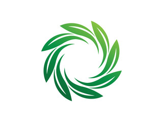 Leaf logo gradient colorful design. leaf logo vector