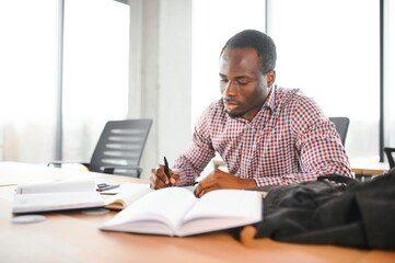 African American student passing exam