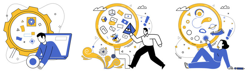 Corporate vision vector illustration. Control is sweet fruit harvested from orchard meticulous corporate planning Corporate vision is compass guiding businesses through dynamic seas success