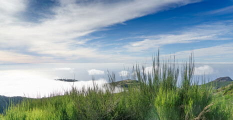 View from Pico do Arieiro mountain of the beautiful landscape of Madeira - 751674916