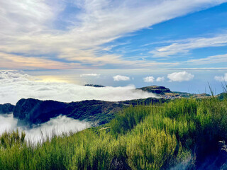 View from Pico do Arieiro mountain of the beautiful landscape of Madeira - 751674976