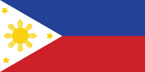 National Flag of Philippines Vector, Philippines Flag
