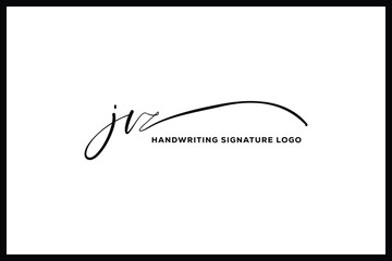 JV initials Handwriting signature logo. JV Hand drawn Calligraphy lettering Vector. JV letter real estate, beauty, photography letter logo design