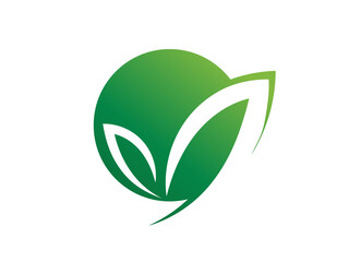 Green Leaf logo gradient colorful design