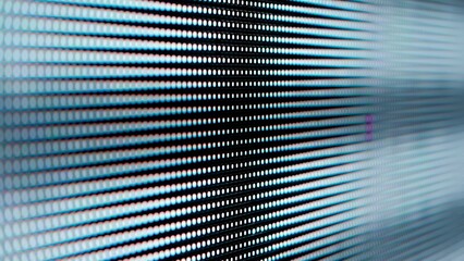 Naklejka premium Macro View of a Digital LED Panel with RGB Pixel Grid