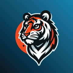 Esport vector logo tiger, tiger icon, tiger head, vector, sticker