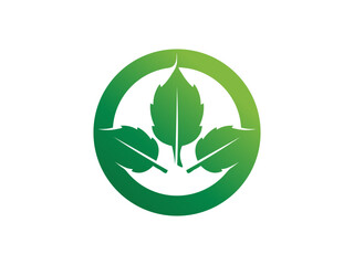 Green Leaf logo gradient colorful design