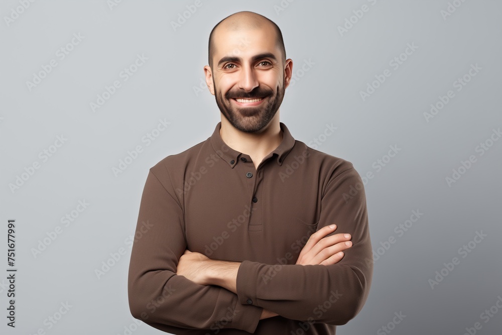 Wall mural Man smiling happy  face portrait