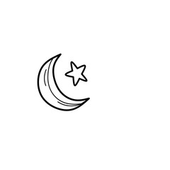 Ramadan Kareem with Hand drawn doodle style