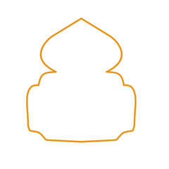 Gold Dome Arabic Outline