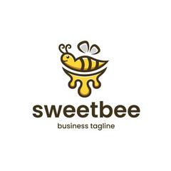sweet bee logo design