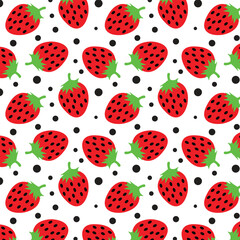 Strawberry seamless pattern