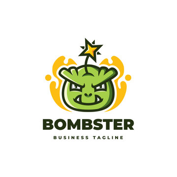 bomb monster logo design