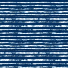 Indigo blue and white tie-dye seamless textile pattern. - 751684591