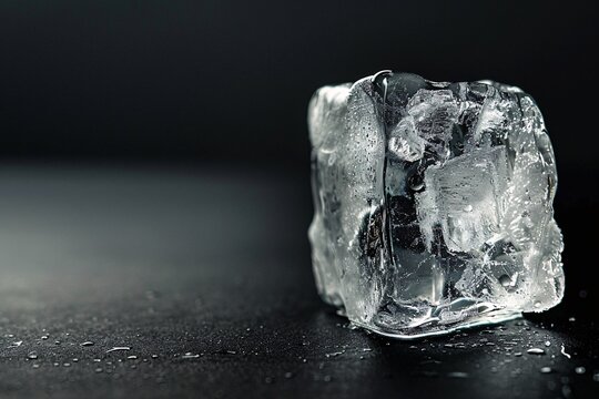 a close up of a ice cube