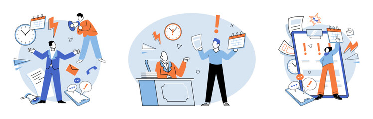 Working hard vector illustration. Overworking oneself can result in burnout and feelings frustration and unhappiness The working hard metaphor symbolizes intense effort and commitment required