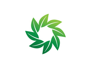 Fototapeta premium Leaf logo gradient colorful design illustrations