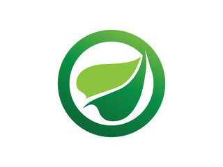 Leaf logo gradient colorful design illustrations