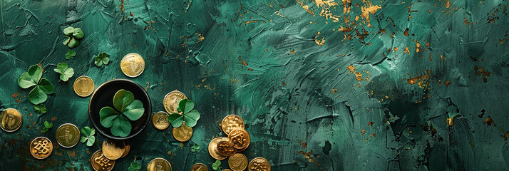 St Patrick's holiday party, St Patricks day pot of gold cutout,patricks day banner.