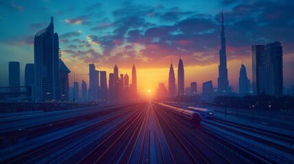 Hyperloop networks connecting major cities with unprecedented speed and efficiency