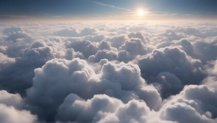 Fototapeta na wymiar sky over the clouds cinematic clouds wallpaper 1