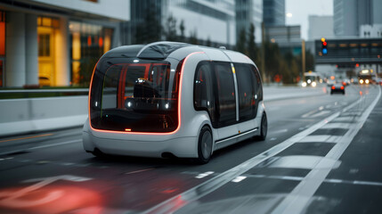 Self-driving vehicles revolutionizing transportation systems - obrazy, fototapety, plakaty
