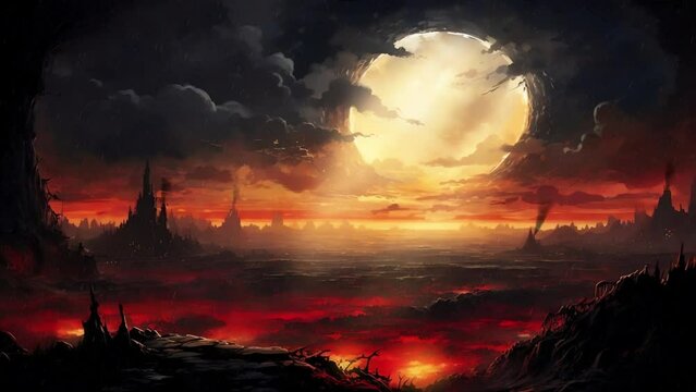 Streamer Background of a Lava Field