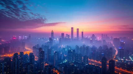 Fototapeta premium The interconnected systems that make up smart cities of the future