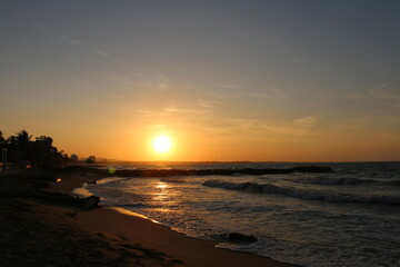 sunset on the beach