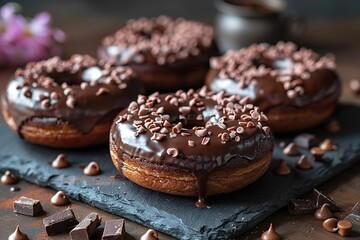 Fototapeta na wymiar chocolate donuts