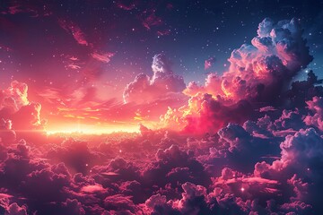 Obraz na płótnie Canvas background texture of the sky in pink and celestial vibe