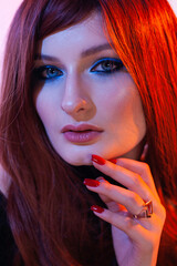 portrait of a woman with makeup